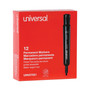 Universal Chisel Tip Permanent Marker, Broad Chisel Tip, Black, Dozen