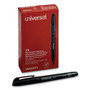 Universal Pen-Style Permanent Marker, Fine Bullet Tip, Black, Dozen
