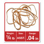 Universal Rubber Bands, Size 54 (Assorted), Assorted Gauges, Beige, 4 oz Box View Product Image