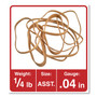 Universal Rubber Bands, Size 54 (Assorted), Assorted Gauges, Beige, 4 oz Box View Product Image