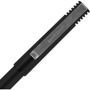 uniball Rollerball Pen, Stick, Extra-Fine 0.5 mm, Red Ink, Black/Red Barrel, Dozen