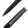 uniball Roller Ball Pen, Stick, Extra-Fine 0.5 mm, Red Ink, Black/Red Barrel, Dozen (UBC60152) View Product Image