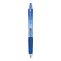 Pilot Precise Gel BeGreen Gel Pen, Retractable, Fine 0.7 mm, Blue Ink, Translucent Blue Barrel, Dozen