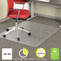 deflecto EconoMat Occasional Use Chair Mat, Low Pile Carpet, Flat, 46 x 60, Rectangle, Clear