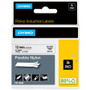 Dymo Rhino Flexible Nylon Labels - 1/2" Width x 11 1/2 ft Length - Thermal Transfer - White, Black - Nylon - Water Resistant
