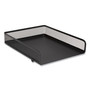 TRU RED Front-Load Stackable Wire Mesh Document Tray, 1 Section, Letter-Size, 9.37 x 12.48 x 2.32, Matte Black