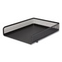 TRU RED Front-Load Stackable Wire Mesh Document Tray, 1 Section, Letter-Size, 9.37 x 12.48 x 2.32, Matte Black