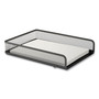 TRU RED Front-Load Stackable Wire Mesh Document Tray, 1 Section, Letter-Size, 9.37 x 12.48 x 2.32, Matte Black