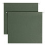 Smead Box Bottom Hanging File Folders, 3" Capacity, Letter Size, Standard Green, 25/Box