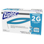 Ziploc Double Zipper Freezer Bags, 2 gal, 2.7 mil, 13" x 15.5", Clear, 100/Carton (SJN682254) View Product Image
