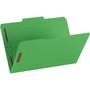 Smead Top Tab Colored Fastener Folders, 0.75" Expansion, 2 Fasteners, Legal Size, Green Exterior, 50/Box