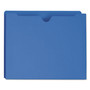 Smead Colored File Jackets with Reinforced Double-Ply Tab, Straight Tab, Letter Size, Blue, 50/Box