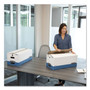 Bankers Box LIBERTY Heavy-Duty Strength Storage Boxes, Legal Files, 15.25" x 24.13" x 10.75", White/Blue, 12/Carton