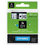 DYMO D1 High-Performance Polyester Removable Label Tape, 0.5" x 23 ft, Black on White (DYM45013)