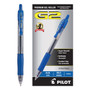 Pilot G2 Premium Gel Pen, Retractable, Bold 1 mm, Blue Ink, Smoke/Blue Barrel, Dozen