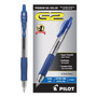 Pilot G2 Premium Gel Pen, Retractable, Extra-Fine 0.5 mm, Blue Ink, Smoke/Blue Barrel, Dozen