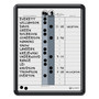Quartet Employee In/Out Board, 11 x 14, Porcelain White/Gray Surface, Black Plastic Frame (QRT750) View Product Image