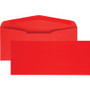 Quality Park No. 10 Bright Red Envelopes - Business - #10 - 4 1/8" Width x 9 1/2" Length - 60 lb - Adhesive
