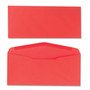 Quality Park Colored Envelope, #10, Commercial Flap, Gummed Closure, 4.13 x 9.5, Red, 25/Pack
