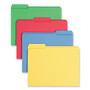 Smead Reinforced Top Tab Colored File Folders, 1/3-Cut Tabs: Assorted, Letter Size, 0.75" Expansion, Assorted Colors, 12/Pack