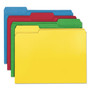 Smead Reinforced Top Tab Colored File Folders, 1/3-Cut Tabs: Assorted, Letter Size, 0.75" Expansion, Assorted Colors, 12/Pack