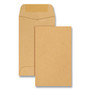Quality Park Kraft Coin and Small Parts Envelope, #3, Square Flap, Gummed Closure, 2.5 x 4.25, Brown Kraft, 500/Box