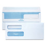 Quality Park Double Window Redi-Seal Security-Tinted Envelope, #10, Commercial Flap, Redi-Seal Adhesive Closure, 4.13 x 9.5, White, 500/BX