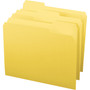 Smead Colored File Folders, 1/3-Cut Tabs: Assorted, Letter Size, 0.75" Expansion, Yellow, 100/Box