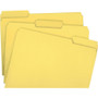 Smead Colored File Folders, 1/3-Cut Tabs: Assorted, Letter Size, 0.75" Expansion, Yellow, 100/Box