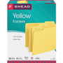 Smead Colored File Folders, 1/3-Cut Tabs: Assorted, Letter Size, 0.75" Expansion, Yellow, 100/Box