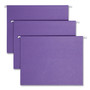 Smead Colored Hanging File Folders with 1/5 Cut Tabs, Letter Size, 1/5-Cut Tabs, Purple, 25/Box