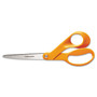 Fiskars Home and Office Scissors, 8" Long, 3.5" Cut Length, Orange Offset Handle (FSK1945101052) View Product Image