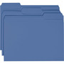 Smead Colored File Folders, 1/3-Cut Tabs: Assorted, Letter Size, 0.75" Expansion, Navy Blue, 100/Box