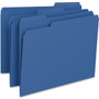 Smead Colored File Folders, 1/3-Cut Tabs: Assorted, Letter Size, 0.75" Expansion, Navy Blue, 100/Box