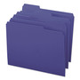 Smead Colored File Folders, 1/3-Cut Tabs: Assorted, Letter Size, 0.75" Expansion, Navy Blue, 100/Box
