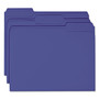 Smead Colored File Folders, 1/3-Cut Tabs: Assorted, Letter Size, 0.75" Expansion, Navy Blue, 100/Box