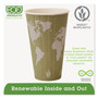 Eco-Products World Art Renewable and Compostable Insulated Hot Cups, 16 oz, Paper, Brown/White, 40/Pack, 15 Packs/Carton