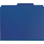 Smead Eight-Section Pressboard Top Tab Classification Folders, 8 SafeSHIELD Fasteners, 3 Dividers, Letter Size, Dark Blue, 10/Box