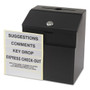 Safco Steel Suggestion/Key Drop Box with Locking Top, 7 x 6 x 8.5, Black Powder Coat Finish (SAF4232BL) View Product Image