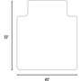ES Robbins EverLife Light Use Chair Mat for Flat to Low Pile Carpet, Rectangular with Lip, 45 x 53, Clear