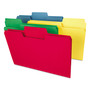 Smead SuperTab Colored File Folders, 1/3-Cut Tabs: Assorted, Legal Size, 0.75" Expansion, 14-pt Stock, Assorted Colors, 50/Box