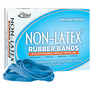 Alliance Antimicrobial Non-Latex Rubber Bands, Size 64, 0.04" Gauge, Cyan Blue, 4 oz Box, 95/Box