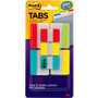 Post-it Tabs Value Pack - Primary Colors - Write-on Tab(s) - 1" Tab Height x 2" Tab Width - Red, Yellow, Blue, Green Tab(s) - Tear Resistant, Wear Resistant, Durable, Repositionable