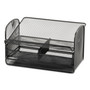 Safco Onyx Angled Mesh Steel Telephone Stand, 11.75 x 9.25 x 7, Black
