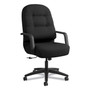 HON Pillow-Soft 2090 Series Executive High-Back Swivel/Tilt Chair, Supports Up to 300 lb, 17" to 21" Seat Height, Black