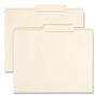 Smead Reinforced Guide Height File Folders, 2/5-Cut Tabs: Right of Center Position, Letter Size, 0.75" Expansion, Manila, 100/Box (SMD10376) View Product Image
