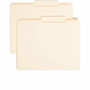 Smead 2/5 Tab Cut Letter Recycled Top Tab File Folder - 8 1/2" x 11" - 3/4" Expansion - Top Tab Location - Right of Center Tab Position - 11 pt.
