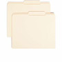 Smead 2/5 Tab Cut Letter Recycled Top Tab File Folder - 8 1/2" x 11" - 3/4" Expansion - Top Tab Location - Right of Center Tab Position - 11 pt.