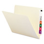 Smead Heavyweight Manila End Tab Folders, 9.5" High Front, Straight 1-Ply Tabs, Letter Size, 0.75" Expansion, Manila, 100/Box