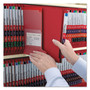 Smead End Tab Pressboard Classification Folders, Six SafeSHIELD Fasteners, 2" Expansion, 2 Dividers, Legal Size, Bright Red, 10/Box